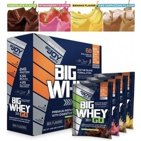 Resim Big Joy Big Whey Go Protein 2070 G 68 Saşe + 1 Adet Shaker + 1 Adet BCAA + 1 Adet Glutamin 