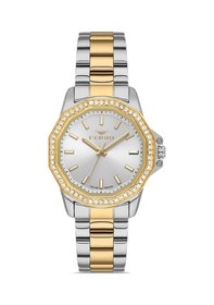 Resim Ferro Fl21540awt-d Quartz Çelik Altın/gri 32 Mm Kadın Kol Saati Gri 