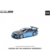 Resim pop race 1 /64 Mazda RX7 RE-Amemiya Widebody Blue Chorme 