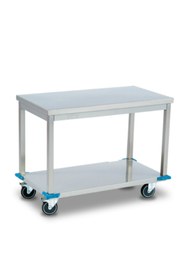 Resim sc sonsesconcept Çalışma Tezgahı , Hareketli , Alt Tablalı , Krom , Paslanmaz, 140x60x85h 