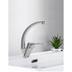 Resim Uzun Kuğu Banyo Lavobo Musluk 5 Yıl Garanti (Çift Su Girişli ) 40 Kartuş 