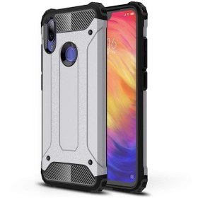 Resim Microsonic Xiaomi Redmi Note 7 Kılıf Rugged Armor Gümüş 
