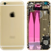 Resim Genos Iphone 6s Plus Uyumlu Dolu Kasa Gold (altın Renk) Şarj Soketi+on Off Flex+ses Flex Üstünde 