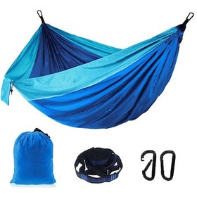 Resim Lemestar 210t Nilon 250kg Yük Kapasitesi 270x140cm Dış Mekan Kamp Çadırı Ultra Hafif Taşınabilir İki Kişilik Mavi Renkli Ayaklı Yatak Ağı Çok Renkli 