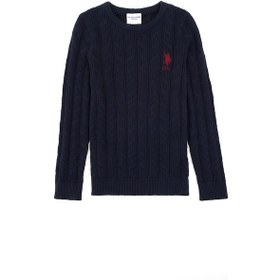 Resim U.S. Polo Assn. Erkek Çocuk Lacivert Basic Bisiklet Yaka Kazak 50293551-VR033 