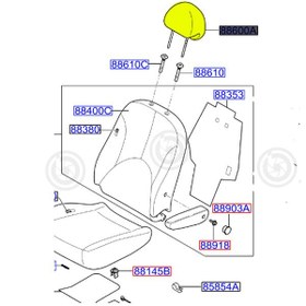 Resim Kia Rio Ön Koltuk Sağ Kafalık Orjinal | 887001G500286 