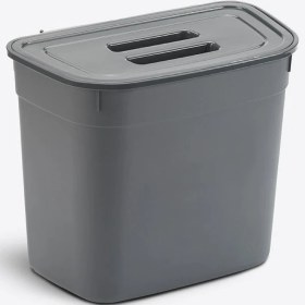 Resim Gri Askılı Kapaklı Dolap Çöp Kutusu, Şık ve Kullanışlı Tasarım 