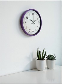 Resim Büro Ev Ofis Hediyesi İçin 36cm Mor Tip Dekor Duvar Saati Diğer 