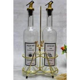 Resim Şeffaf Yağdanlık, Altın Renkli Geyik Aksesuarıyla Şık ve Zarif Tasarım 