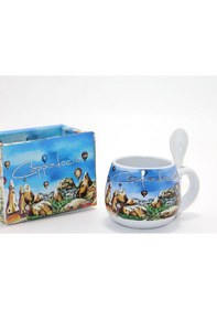 Resim Konyax Kaşıklı Yöresel Kahve Fincanı Tekli Seri 2 Çok Renkli 