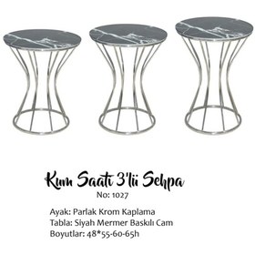 Resim Brc Kum Saat Zigon Model Metal Transmisyon Çelik Krom Renk Kaplam 
