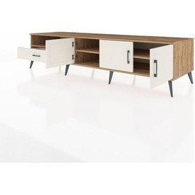 Resim Kronos Tv Ünitesi 3 Raflı Tek Çekmeceli 3 Kapaklı 220x59x51 Çam-aytaşı Aytası/aytası - Atlas Çam 