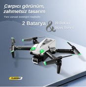 Resim piha S125 Mini Drone 2 Batarya Ile 20 Dakiika Uçuş Süresi Wi-fi 720p Hd Çift Kameralı Drone 