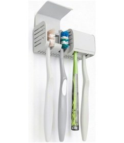 Resim Gri Kendinden Yapışkanlı Hijyenik Diş Fırçası Asacağı Askılığı Askılık Diş Fırçalık Banyo Organizer 