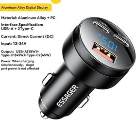 Resim Essageressager 105w Usb Araç Şarj Cihazı Qc4.0/pd Hızlı Şarj İphone Uyumlu 14/xiaomi Evrenseldistribütör Garantili 