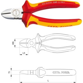 Resim Ceta Form 140MM G12-18-0140 1000V Izoleli Yan Keski (Vde Onaylı) 