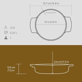 Resim Yıldızan yvzshop2 Lava, Pişirme Kabı, LV ECO GV 11, Yuvarlak Güveç, Çap 11 cm, Dökme Demir, Siyah 1249391 