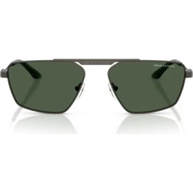 Resim Armani Exchange Aex 2059S 613371 56 Unisex Geometrik Gri Metal Güneş Gözlüğü 