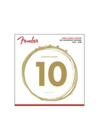 Resim Fender 880Xl Coated 80/20 Bronze Takım Tel Akustik Gitar Teli 010 