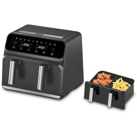 Resim Rexon DUAL-COOKER AIR FRYER BEYAZ 4+4 8 Litre 