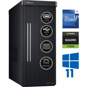 Resim Asus Proart PD500 Intel Core I7 13700 64GB 1 Tb SSD 4gb Nvidia Quadro T1000 Windows 11 Pro Iş Istasyonu Masaüstü Bilgisayar 