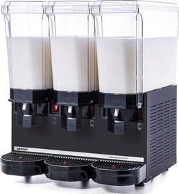 Resim Samixir SAMIXIR Klasik Triple Karıştırıcılı Soğuk İçecek Dispenseri 20 L + 20 L + 20 L Siyah 60.MMMB 