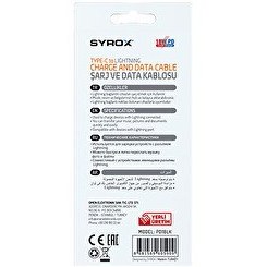 Resim Syrox PD18LK 3.0A 18W 1mt Type-C - Lightning Şarj & Data Kablosu - Beyaz 