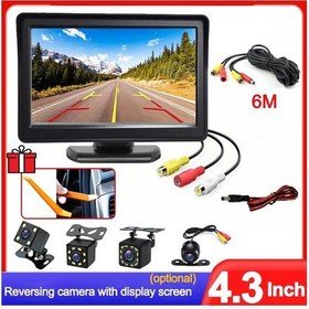 Resim Araç Dashcam 4.3 İçin Otopark Sistemi Kamera İçin Kamera Monitörü İnç Dikiz X120-12led Camera 