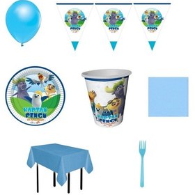 Resim Kaptan Pemgu Doğum Günü Süsleri Set 16 Kişilik 