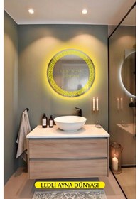 Resim 80 Cm Günışığı Modern Led'li Duvar Aynası Banyo & Antre Günışığı 80 Cm Diğer 