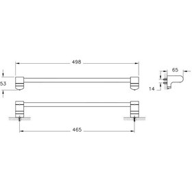 Resim Vitra Base 700 A44070 Uzun Havluluk Krom 
