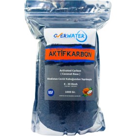 Resim Overwater Aktif Karbon Coconut Bazlı (1 KG) 1000 Gr Hindistan Cevizi Kabuğu 