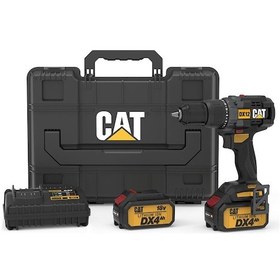 Resim Cat DX12.2 18V/4.0AH Li-Ion Çift Akülü Kömürsüz Şarjlı Darbeli Matkap 