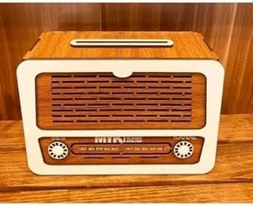 Resim Nostaljik Radyo Görünümlü Ahşap Kumbara MYK 