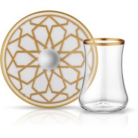 Resim Koleksiyon Dervish Çay Set 6 Lı Yıldız Altın 