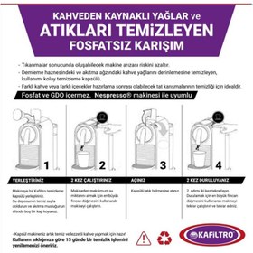 Resim Kafiltro Nespresso Uyumlu Kapsül Kahve Makinesi Temizleme Deterjanı, 5 gr, 5 Adet 