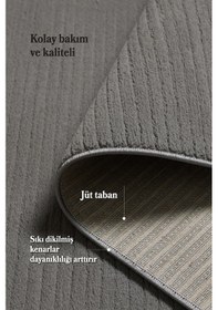 Resim Modern Halı Özel Kesim Halı Kolay Temizlenebilir Halı Salon Halısı Mutfak Halısı Yolluk Gri Halı Gri 