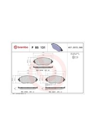 Resim Vw Golf 7 On Fren Balatasi 1.0 Tsi 2017-2020 Brembo P85131x 