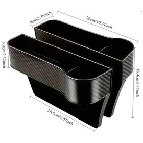 Resim Xuweiwei Siyah 1 Çift Araç Koltuğu Düzenleyici Tasarruflu Saklama Kutusu Bardak Tutuculu Çoğu Araçlar İçin 