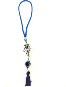 Resim cuaderno Mor Püsküllü Fatıma Eli Hamse Nazar Boncuğu Araba Dikiz Ayna Süsü Hediyelik Aksesuar 