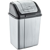 Resim Magnum Sallanır Kapak Çöp Kovası Kutusu - 35 Litre Gri 