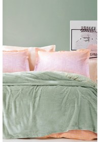 Resim Yataş Bedding Olenna Çift Kişilik Wellsoft Battaniye - Adaçayı 