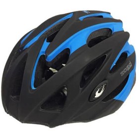 Resim Genel Markalar Zozo MV29 Işıklı Unisex Kask Siyah/Mavi XL Beden 