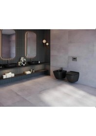 Resim Saturn Rimout Mat Antrasit Asma Klozet A141301k,seramiksan Saturn 