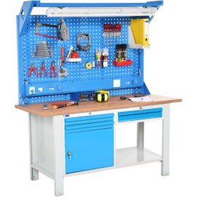 Resim starçelik Atölye Çalışma Tezgahı 1600x720x830-930 1844 mm 