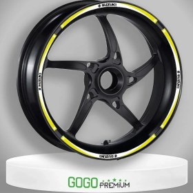 Resim Sarı Beyaz Suzukı Uyumlu Reflektörlü 1 Set Jant Şeridi 