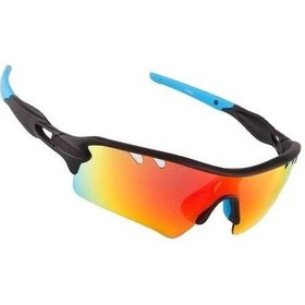 Resim Dancemonkey Bisiklet Gözlükleri - Erkek/kadın Maraton Gözlükleri Siyah Mavi Suni İpek 