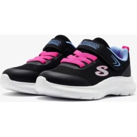 Resim Skechers Skech Fast Küçük Kız Çocuk Siyah Spor Ayakkabı 303168N Bkmt 