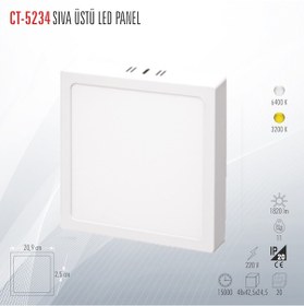 Resim Cata Ct-5234 Sıva Üstü Led Panel Beyaz Işık 