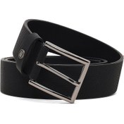 Resim Erkek Siyah Deri Kemer - Siyah / 130 